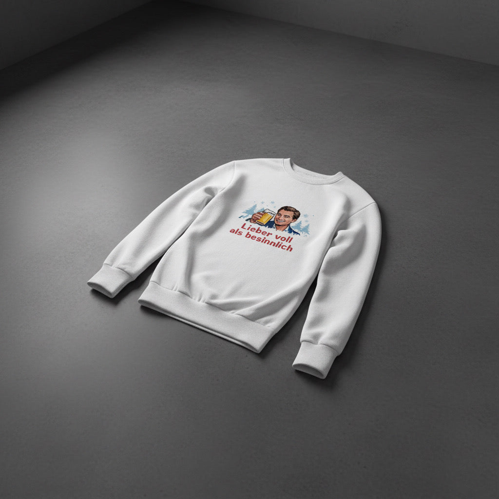 „Lieber voll als besinnlich“ Sweater